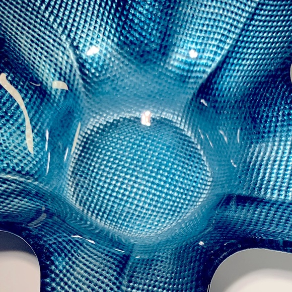 Large Vintage Akcam Turkish Decorative Art Glass Star Shaped Centerpiece Bowl - Picture 3 of 14